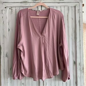 Anthropologie Dolan Mauve Blouse sz XL